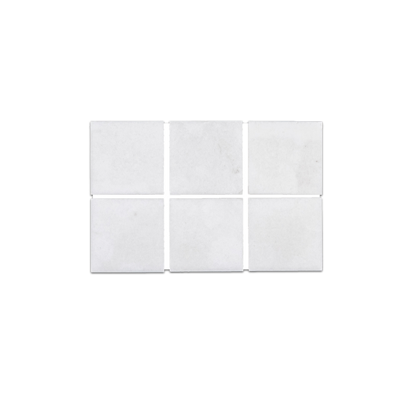 Loose Swatch - White Thassos 2" Square Mosaic Polished