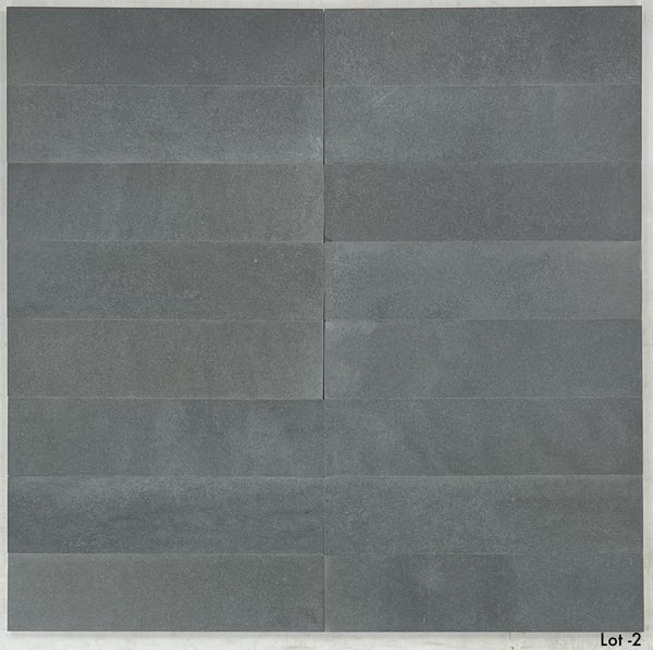 Basalto gris 3" x 12" pulido