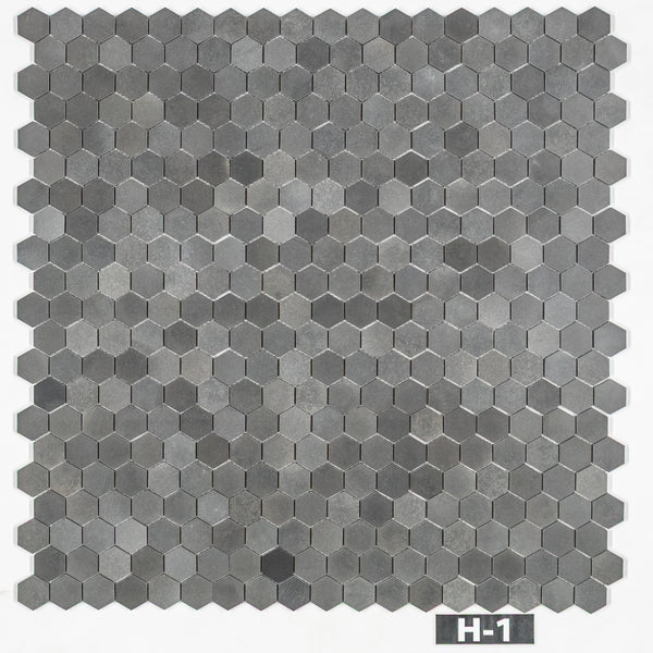 Grey Basalt 2" Hexagon Mosaic Honed