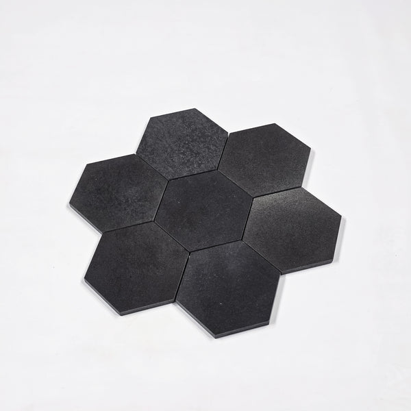 Grey Basalt 5" Hexagon Mosaic Honed