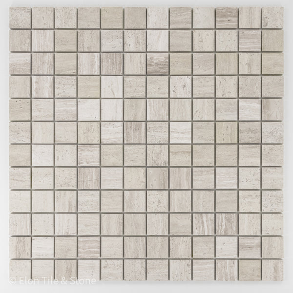 Mosaico de corte de vena cuadrada de 2" x 2" de Beachwood, pulido