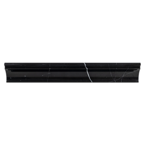 Black 2" x 12" Capital Molding Polished - Elon Tile & Stone