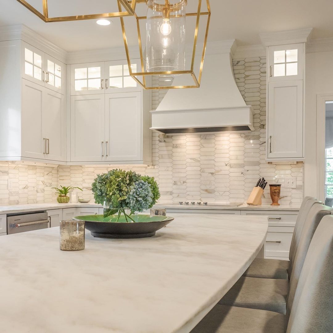 Calacatta Oro Marble Kitchen