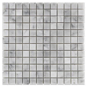 Bianco Carrara 1" x 1" Mosaic Honed (1 sf) - Elon Tile