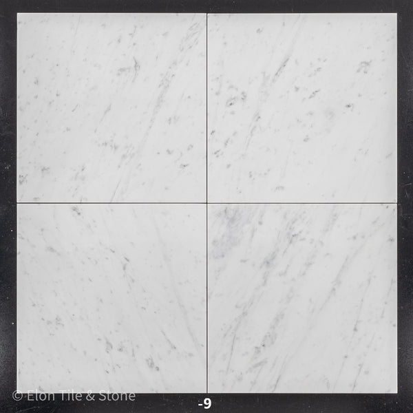 Bianco Carrara Venatino Gioia 12" x 12" Polished - Elon Tile & Stone