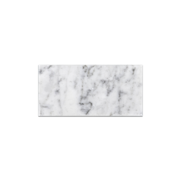 Bianco Carrara Venatino Gioia 3" x 6" Honed - Elon Tile & Stone