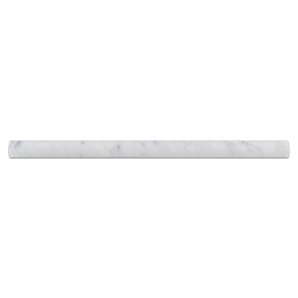 Bianco Carrara 3/4" x 3/4" x 12" Pencil Molding Polished - Elon Tile