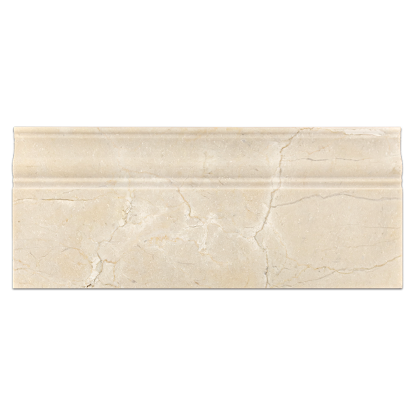 Crema Marfil 4 3/4" x 12" Base Molding Honed - Elon Tile & Stone