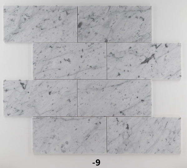 Bianco Carrara Venatino Gioia 6" x 12" Polished - Elon Tile & Stone
