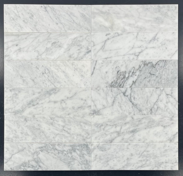 Bianco Carrara 4" x 12" Honed