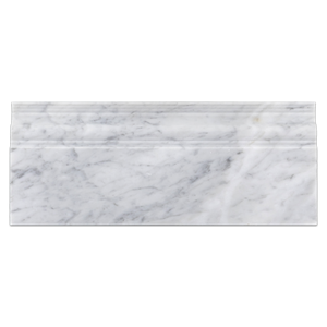 Bianco Carrara 5" x 12" Base Molding Polished - Elon Tile
