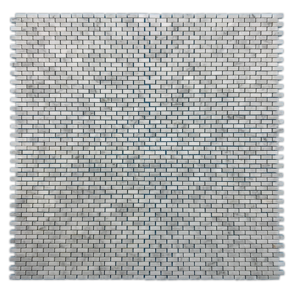 Bianco Carrara Micro Brick Mosaic Honed - Elon Tile