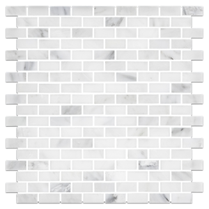 Pearl White 5/8" x 1 1/4" Mini Brick Mosaic Polished - Elon Tile & Stone