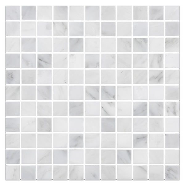 Pearl White 1" x 1" Square Mosaic Honed - Elon Tile & Stone