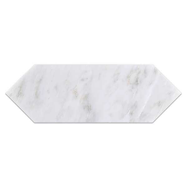Pearl White 4" x 12" Picket Honed