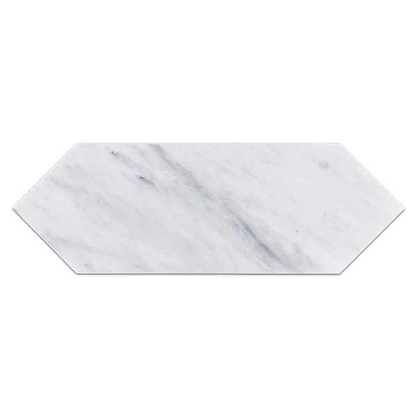 Pearl White 4" x 12" Picket Polished