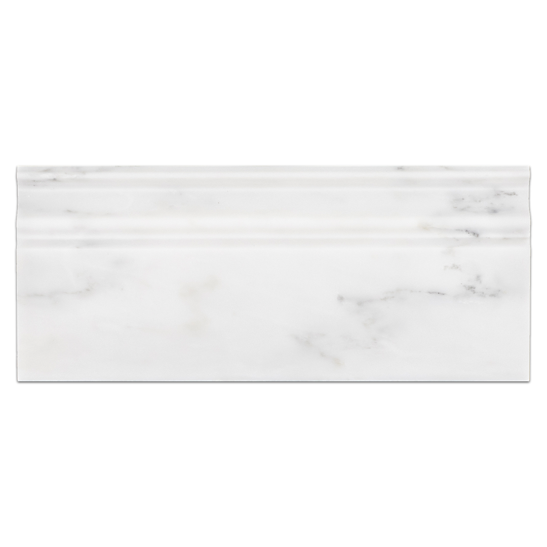 Pearl White Base Molding Honed Elon Tile & Stone