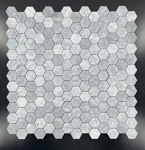 Pacific Gray 2" Hexagon Mosaic Honed - Elon Tile & Stone