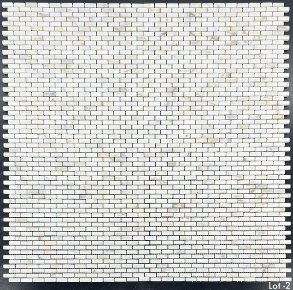 Calacatta Gold Micro Brick Mosaic Honed