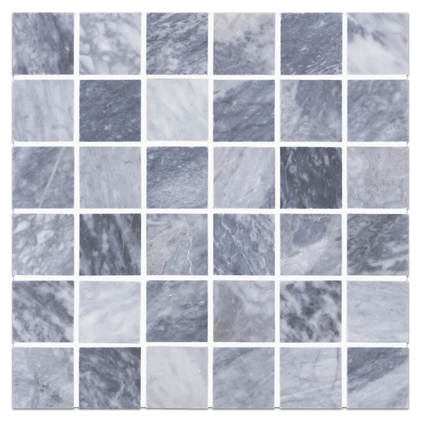 Bardiglio Nuvolato Mosaico cuadrado de 2" x 2" pulido