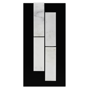 CC95 - Pearl White 2" x 6" Mosaic Honed Card - Elon Tile