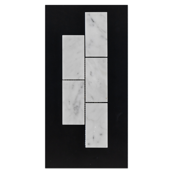 CC96 - Carrara 2" x 4" Mosaic Polished Card - Elon Tile