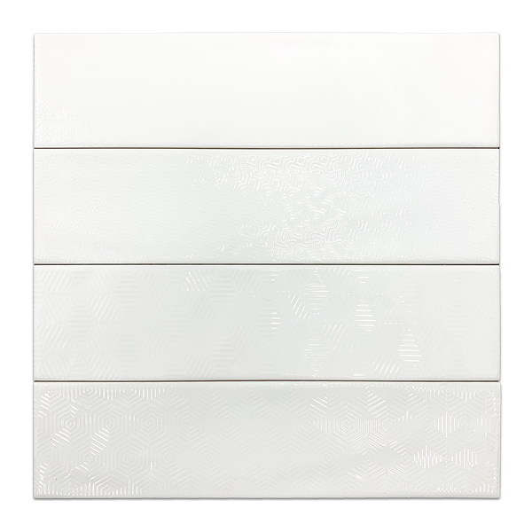 Opal Snow 3" x 12" Assorted Decos - Elon Tile