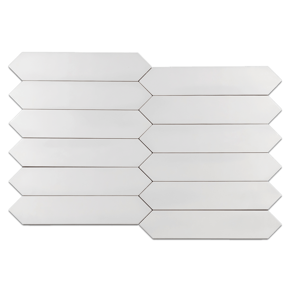 Optics White 2.6" x 13" Picket Glossy - Elon Tile