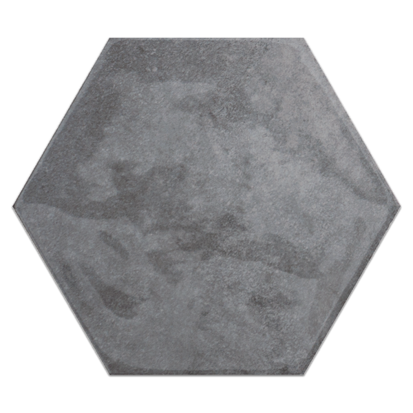 Moon Ceramic Grey Hexagon Glossy
