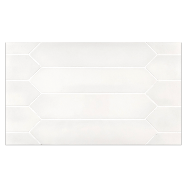 Optics Board Collection - CTB200 - Optics White 2.6" x 13" Picket Glossy Board - Elon Tile