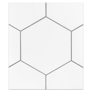 Hexagon Porcelain Board Collection - HPB104 - Versalles White 8" Hexagon Board - Elon Tile