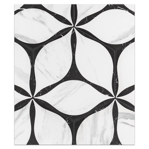 Hexagon Porcelain Board Collection - HPB105 - Corola Black 8" Hexagon Board - Elon Tile