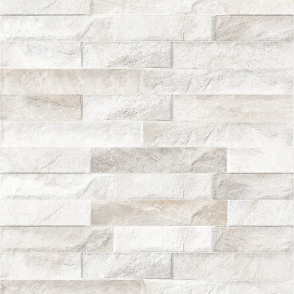 Ordino White Ledgestone Porcelain - Elon Tile