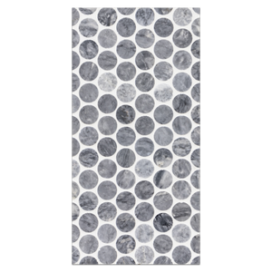 Mini Board Collection - MB270 - Pacific Gray 1” Rounds Polished Board - Elon Tile