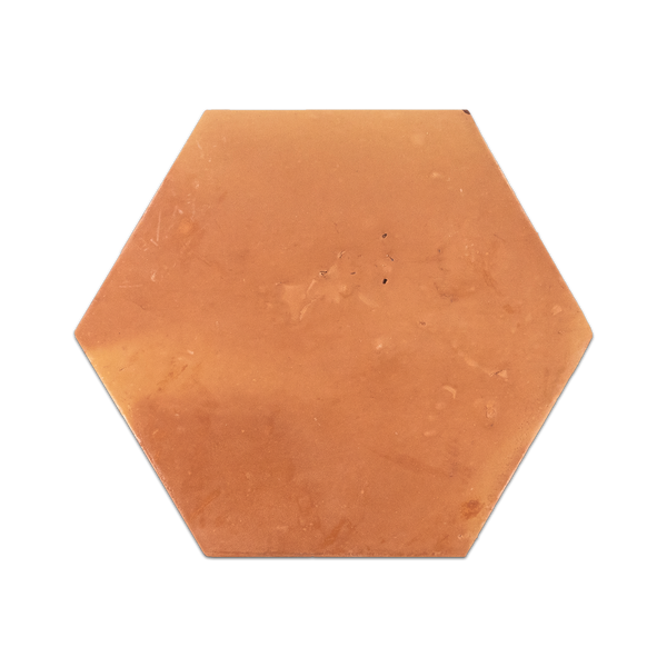Saltillo Terracotta 8" Hexagon Clear Semi Gloss