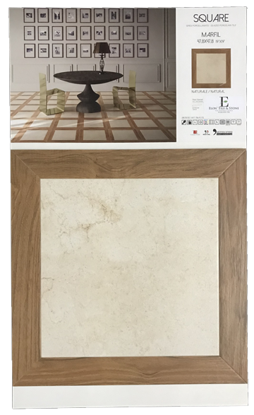 Marfil 19" x 19" Matte Square Porcelain Board - Elon Tile