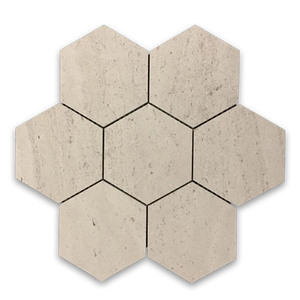 **LIMITED STOCK** Vague De Fleurs 5" Hexagon Mosaic Honed - Elon Tile