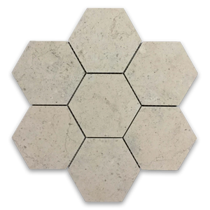 **LIMITED STOCK** Ville Sur Mer 5" Hexagon Mosaic Honed - Elon Tile
