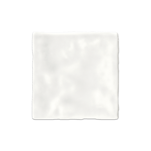 Rhythm White 4" x 4" Glossy Ceramic