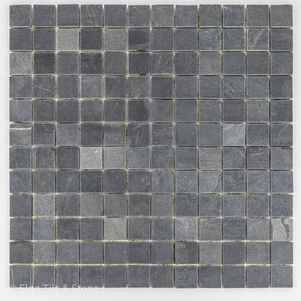 **LIMITED STOCK** Midnight 2" x 2" Square Mosaic Tumbled & Brushed