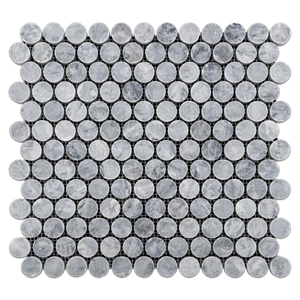 Pacific Gray 1" Rounds Mosaic Polished - Elon Tile & Stone