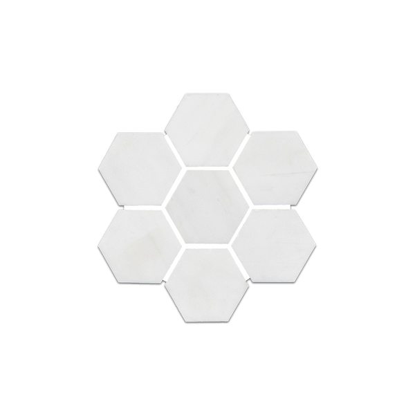 Loose Swatch - Dolomite 2" Hexagon Mosaic Honed